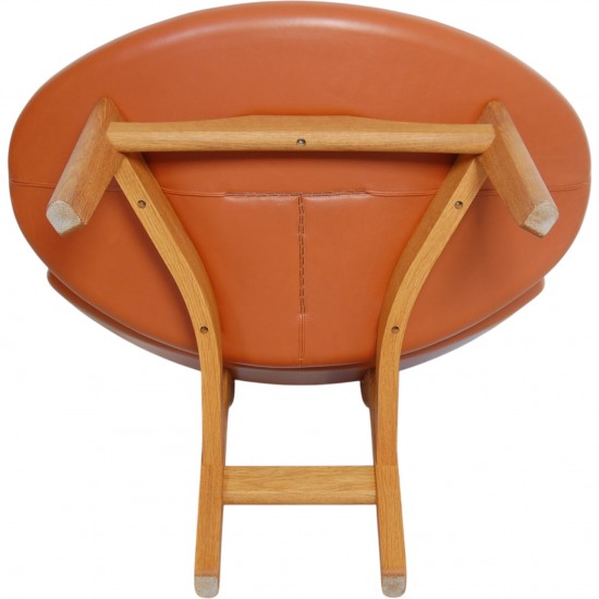 For Sale | Poul M. Volther Corona chair in cognac aniline leather